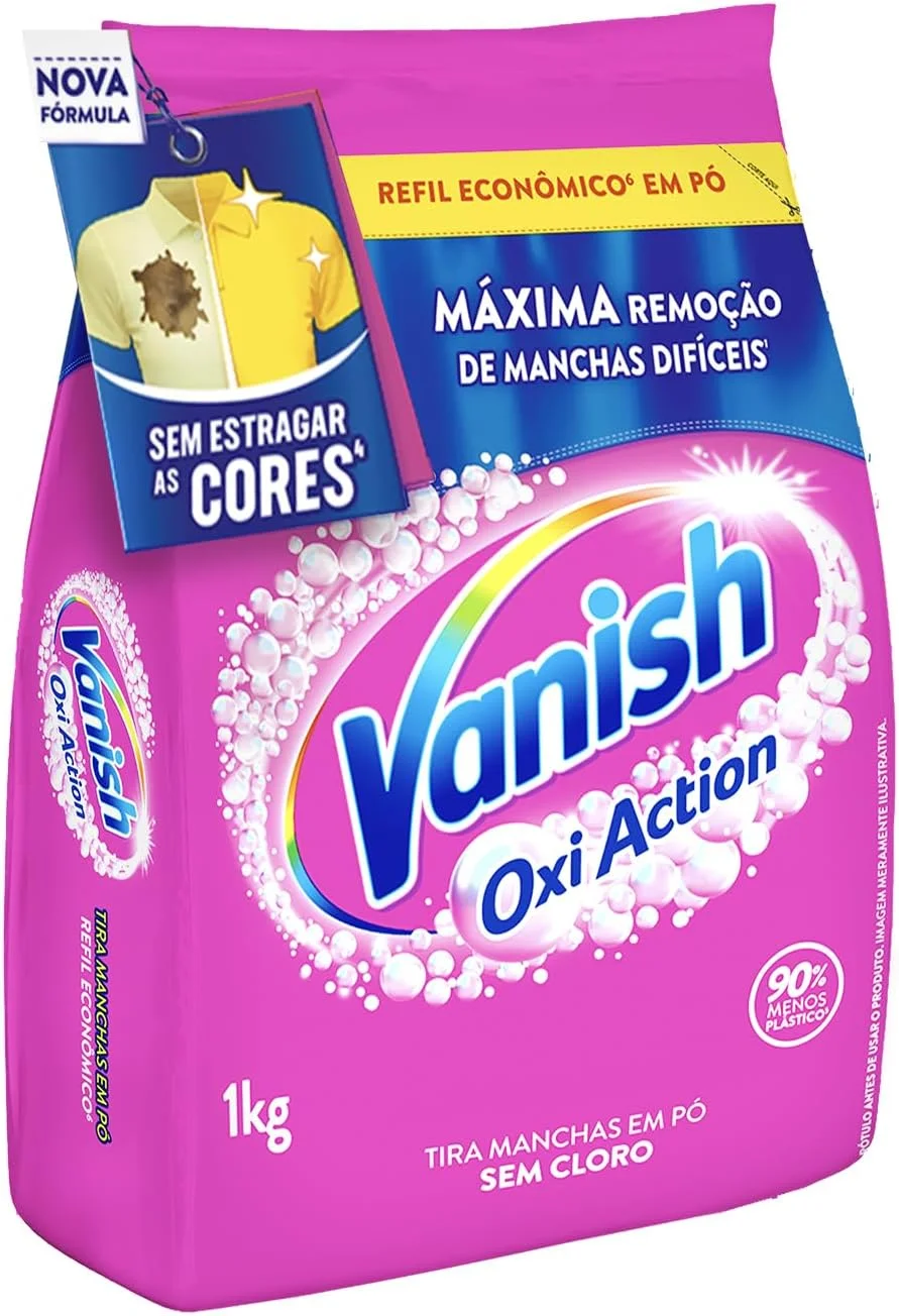Vanish Tira Manchas Em Pó, Multi Power Oxi Action, para Roupas Coloridas 1Kg