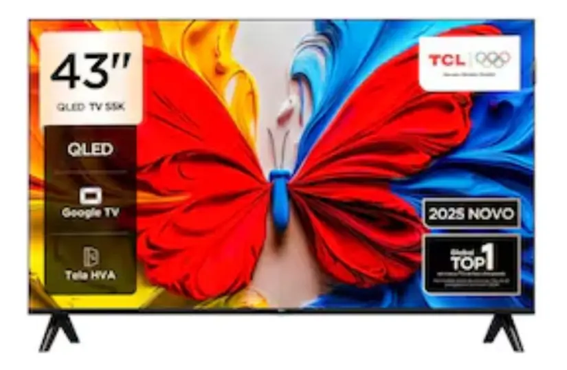 Smart TV 43” TCL 43S5K QLED Full HD Google TV Wi-Fi