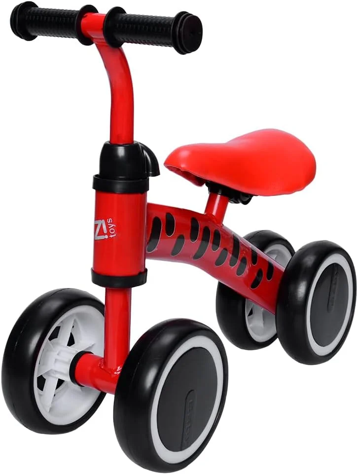 Zippy Toys Andador Infantil Carrinho de Equilibro Bebê. Feito Inteiramente em Plástico e Aço Carbono. Para Criança Que Começou a Andar. Suporta Até 25Kg (Vermelho)