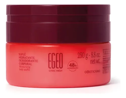 Suflê Hidratante Corporal Egeo High 250g - O Boticário Fragrância Egeo Choc High