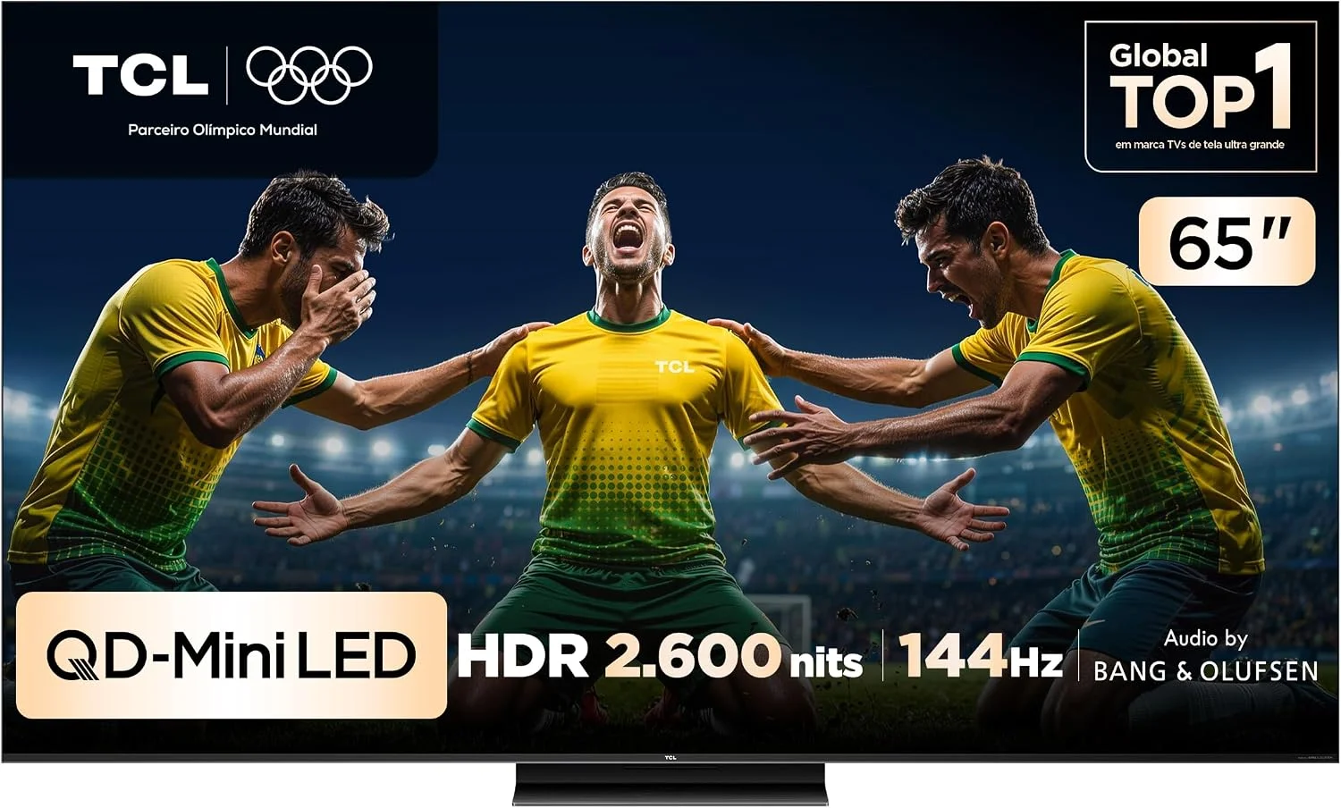 Smart TV TCL 65 Polegadas QLED Mini LED 4K C7K WiFi Bluetooth Google TV 4 HDMI 144Hz HDR10+ 65C7K
