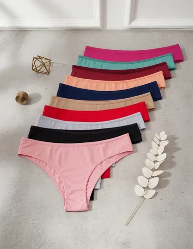 Kit 10 Calcinha Microfibra Feminina Calcinhas Tanga Atacado
