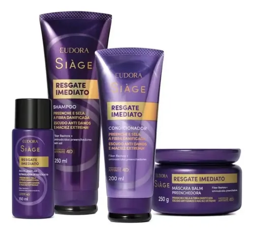 Kit Eudora Siàge Resgate Imediato Completo 4 Itens