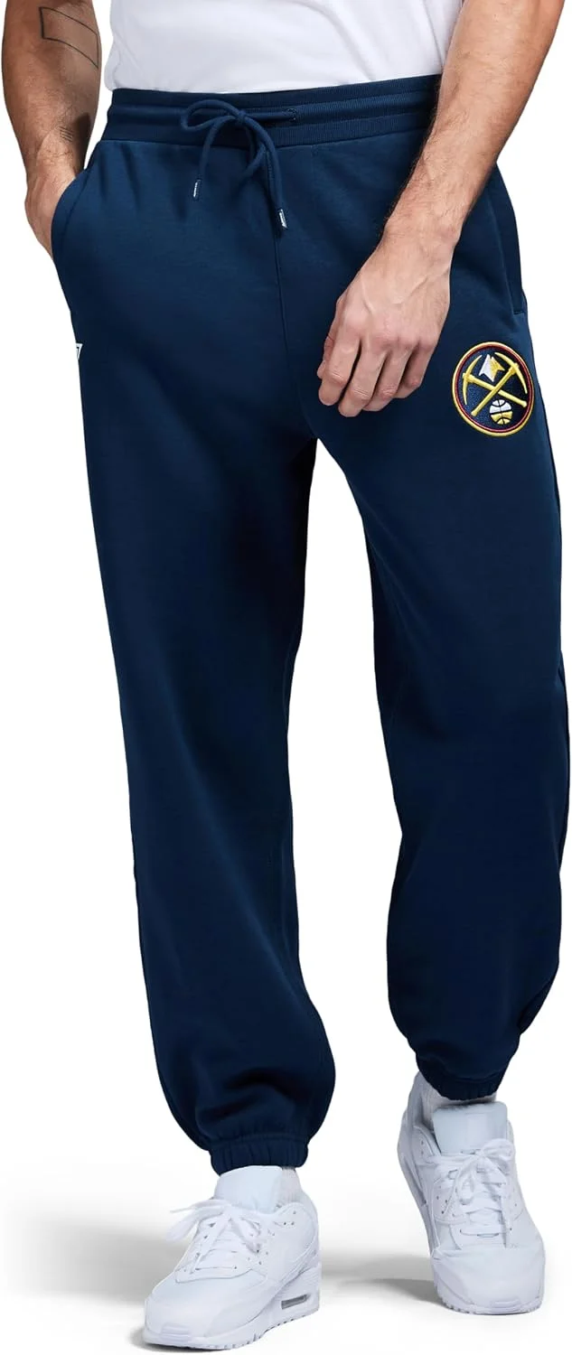 Game 7 Calça de moletom masculina X NBA oficialmente licenciada casual de lã com bolsos