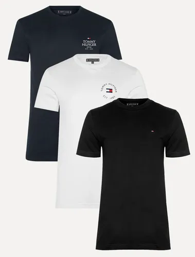 Camisetas Tommy Hilfiger Essential Preta/branca/azul Marinho S/p