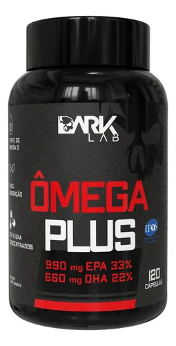 Omega Plus 120 Cápsulas Ômega 3 Dark Lab Sem Sabor