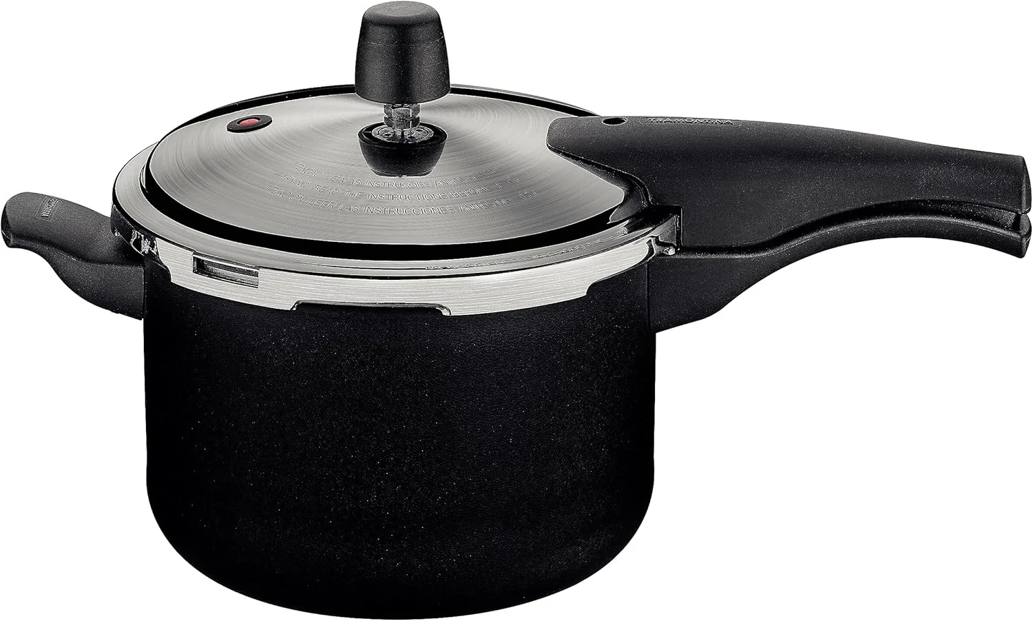 Panela de Pressão Tramontina Vancouver Effect em Alumínio com Revestimento Interno e Externo em Antiaderente Starflon Max Preto 20 cm 4,5 L
