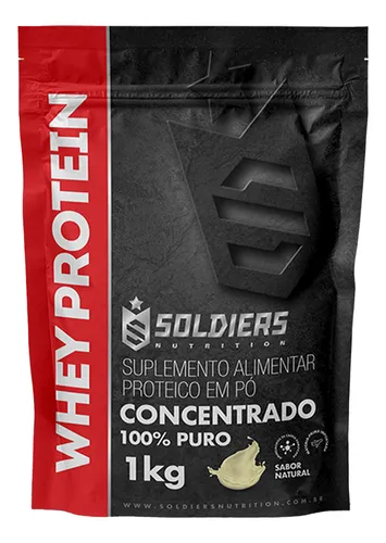 Whey Protein Concentrado 1kg Sabor Natural 100% Puro Importado On / Optimum - Soldiers Nutrition