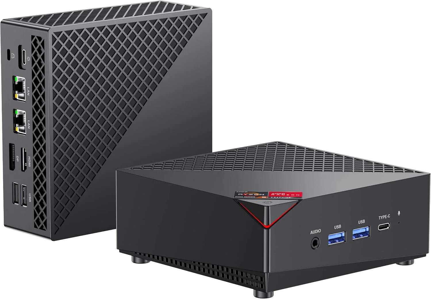 ACEMAGIC Mini PC para jogos AMD Ryzen™ 7 5700U 32GB DDR4 RAM, 1TB SSD, Wind 11 Pro 8 Cores/16 Threads Mini Computadores (até 4,3 Ghz) Mini Desktop com tela tripla 4K Bluetooth/WiFi