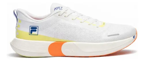 Tênis Fila Kr7 Pro Speed Tech Feminino Branco Verde Limao E Laranja Lisa 37 Br