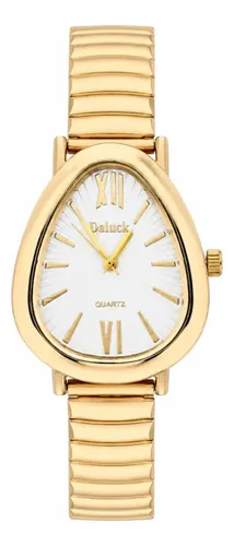 Relógio De Pulso Feminino Premium Aço Bracelete Tulipa Moda Dourado