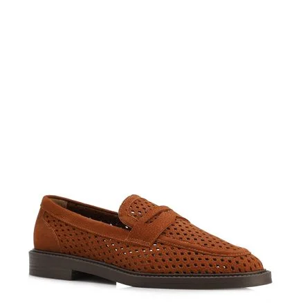 Mocassim - Marrom Couro Nobuck Floater Perfuros