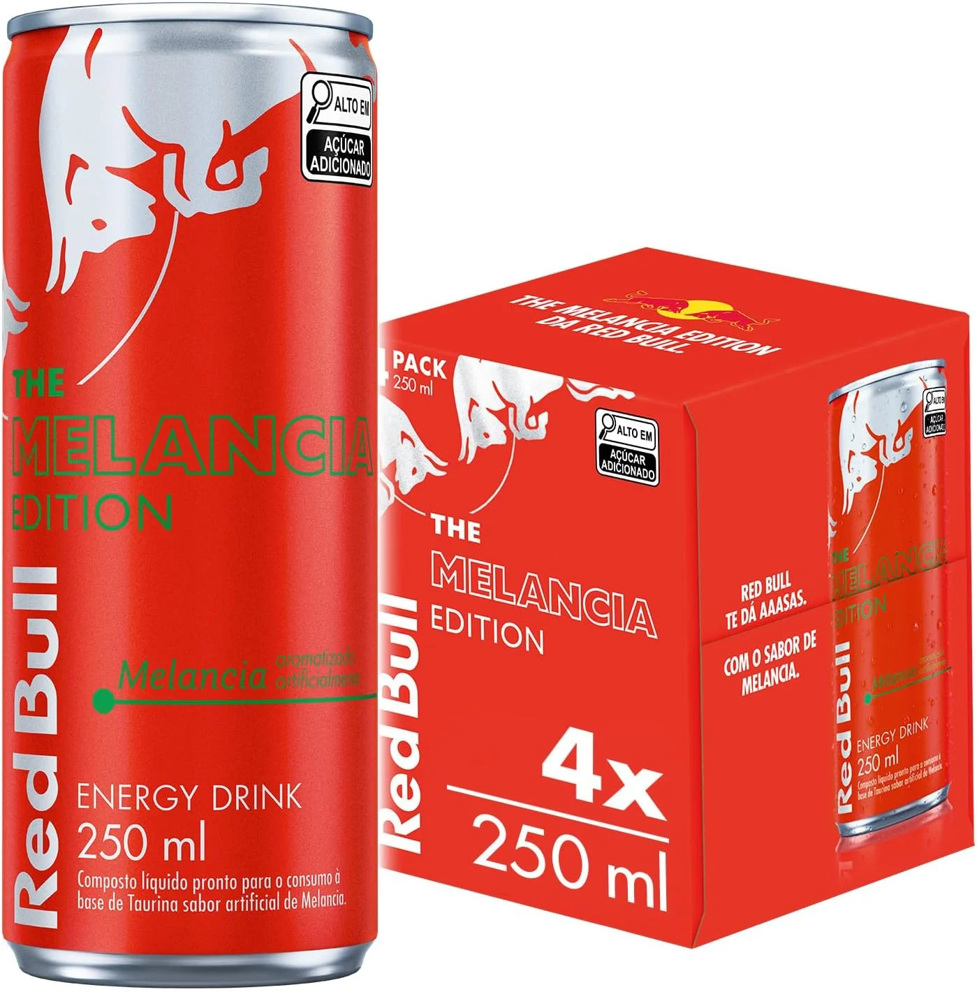 Red Bull Energético, Melancia, 250ml, 4 latas