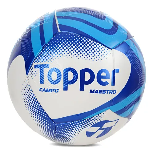 Bola Futebol Topper Campo Grama Natural Slick Maestro Azul