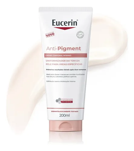 Eucerin Creme Corporal Antimanchas Intenso 200ml, Anti-pigment, Clareador Joelho, Coxa E Cotovelo, Thiamidol Todo Tipo De Pele Dia/noite