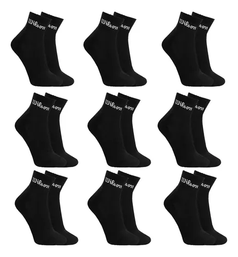 Kit 9 Pares Meias Wilson Cano Médio Masculino Adulto