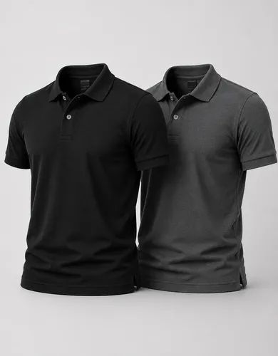 Kit 2 Camisa Gola Polo Masculina Básica Piquet Camiseta