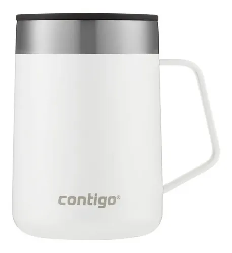 Caneca Térmica 414ml Contigo Conserva Quente 5hs Cor Branco Liso