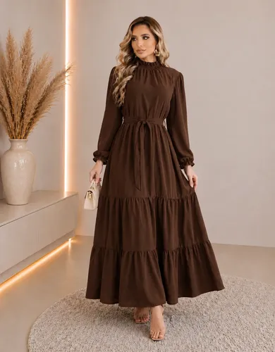 Vestido Longo Feminino Festa Elegante Premium Evangélico