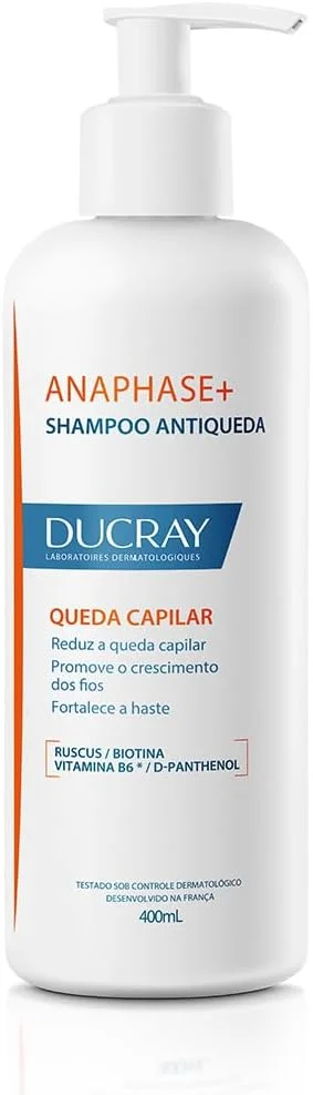 Ducray Anaphase+ Shampoo Antiqueda, Fortalece e Revitaliza os Fios, Reduz Queda em 88% em 6 Semanas, Aumenta Volume e Elasticidade, Potencializa Absorção de Minoxidil em até 6x, 400ml