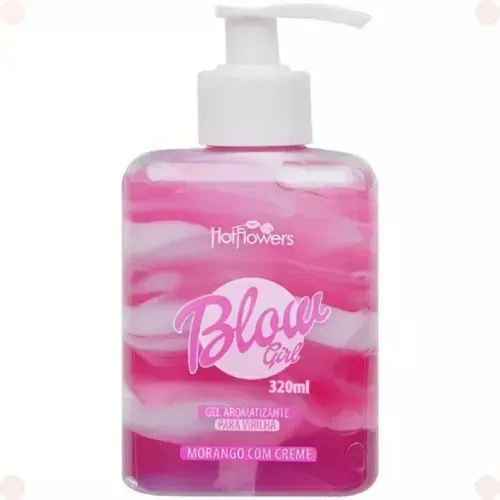 Blow Girl Gel Aromatizante Beijável Morango Com Creme 320ml Morango