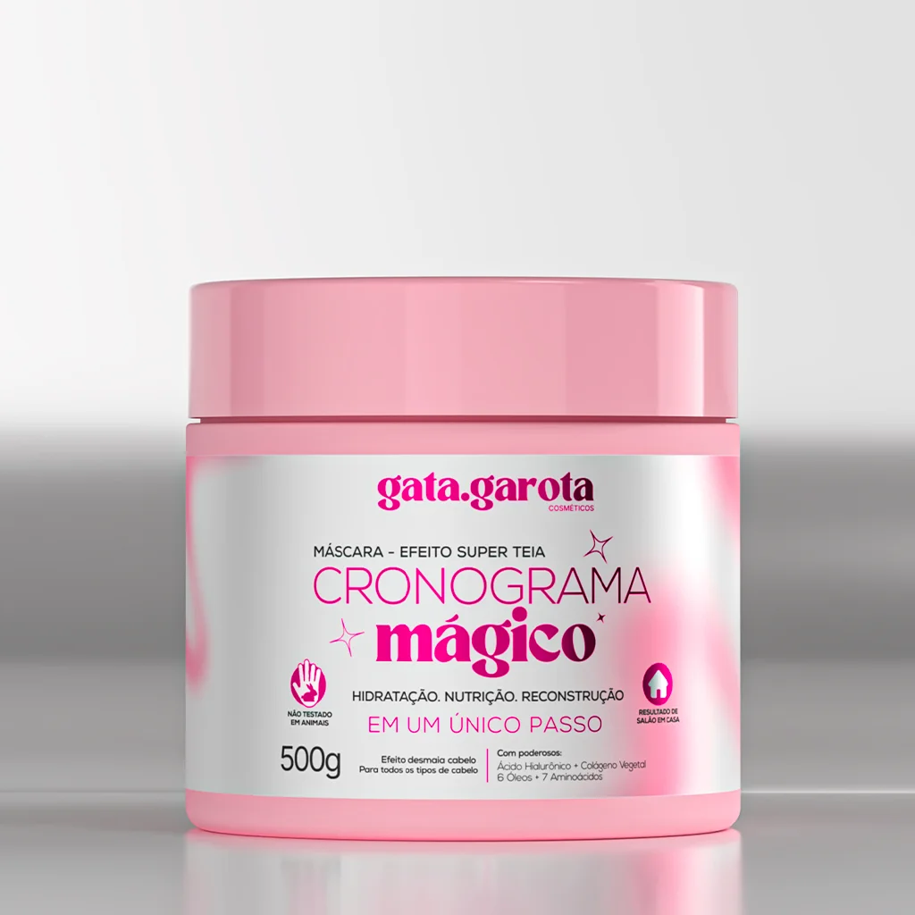 Cronograma Capilar 3 em 1 Efeito Teia - Máscara Hidratação  Nutrição e Reconstrução Gata Garota 500g