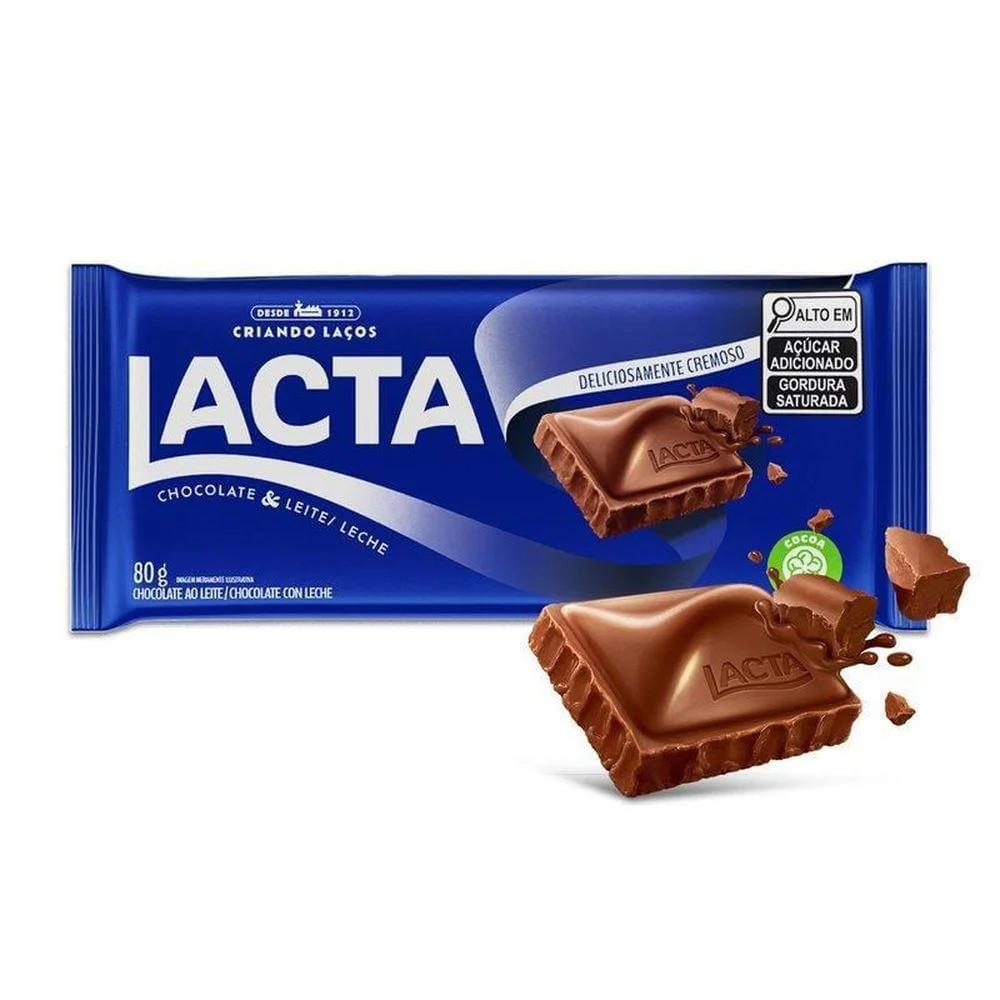 Chocolate ao Leite Lacta 80g Cremoso Chocolate Lacta ao Leite 80g