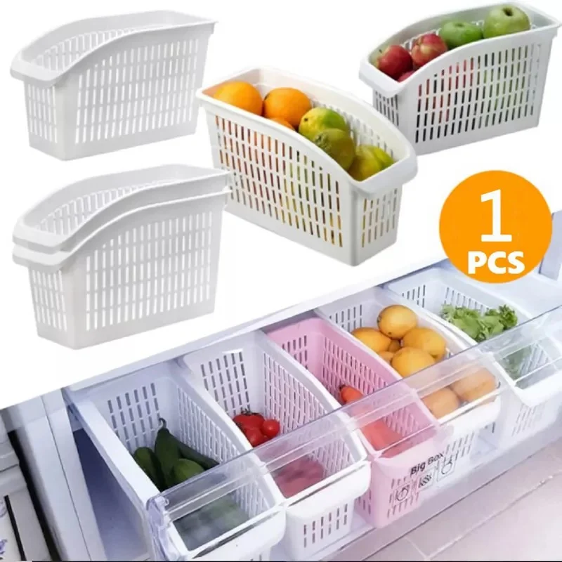 1/2/3 Cesto Organizador Cozinha Geladeira Armário