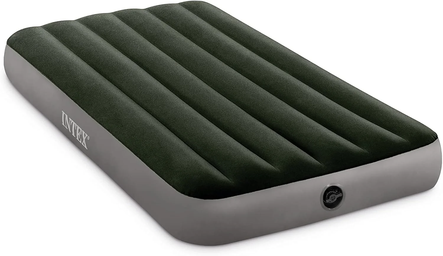 INTEX Colchão de Ar Prestígio Dura-Beam 64107E: Fiber-Tech - Solteiro - Altura da Cama 25 cm - Capacidade de Peso 136 kg - Verde - Bomba Vendida Separadamente