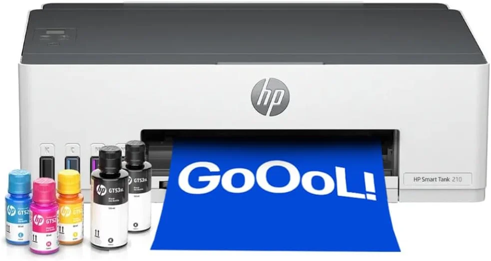 Impressora HP Smart Tank 210 com Tanque de Tinta Colorida - Com Wi-Fi - USB 2.0 de alta velocidade. Funções da impressora: Imprimir. Cor: ‎Branco (3D4L5A)