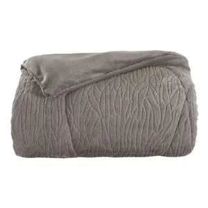 Edredom Queen Plush Peles Taupe 235x260cm - ED0510762