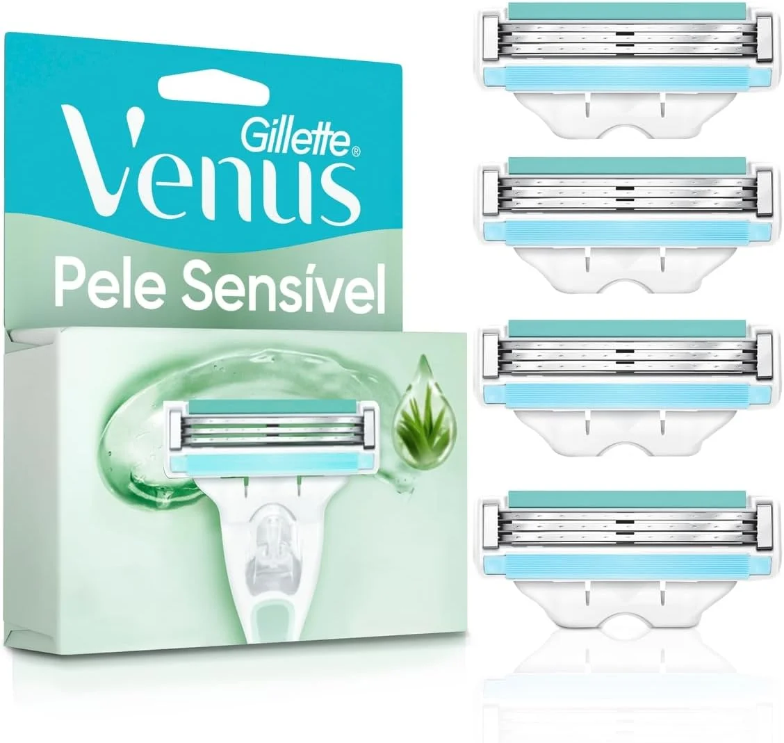 Gillette Venus Pele Sensível Carga para Aparelho de Depilar, 4 Unidades