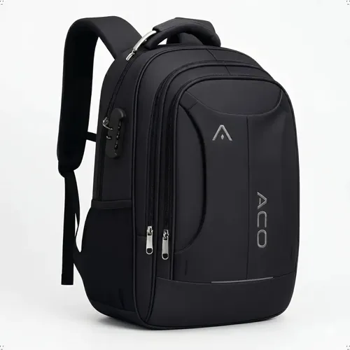 Mochila Notebook Masculina Reforçada Impermeável Executiva Viagem Anti Furto Grande 35l Forpak Preto Liso