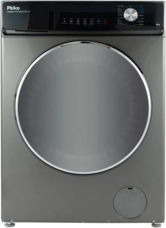 Lava e Seca Philco 16 Programas Eco Inverter 10kg Inox PLS11T 220V