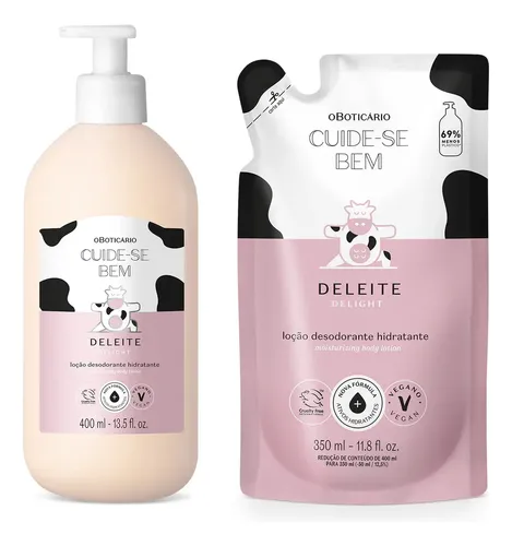 Combo Cuide-se Bem Deleite: Loção Corporal 400ml + Refil 350ml Neutra