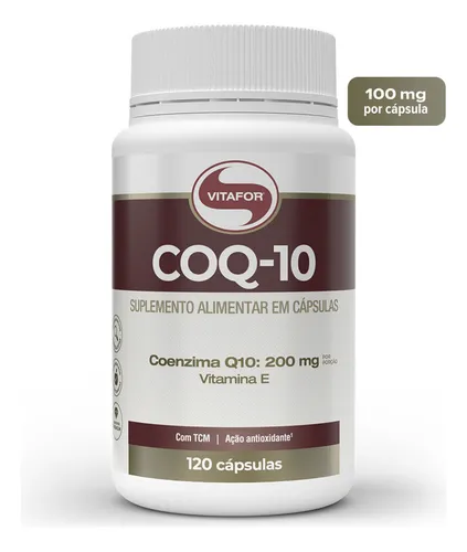 Suplemento Alimentar Coenzima Q10 200mg Por Porção 120 Cápsulas Vitafor Sem Sabor