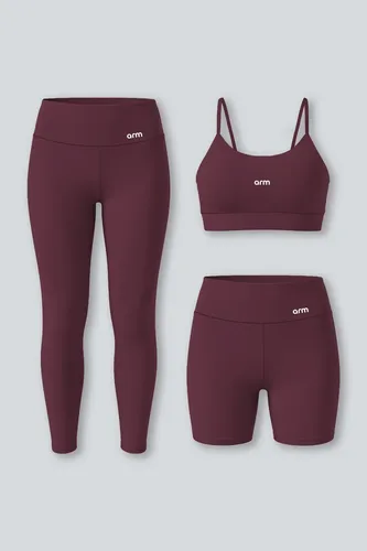 Kit Conjunto Feminino Fitness Top Alça + Legging + Short
