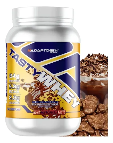Suplemento Tasty Whey 3w Gourmet Whey Protein Adaptogen Science Pote 900g Sabor Chocomaltine