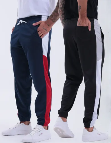 Kit2 Calça Moletom Masculina Academia Corrida Chimpa Esporte Preto Gg
