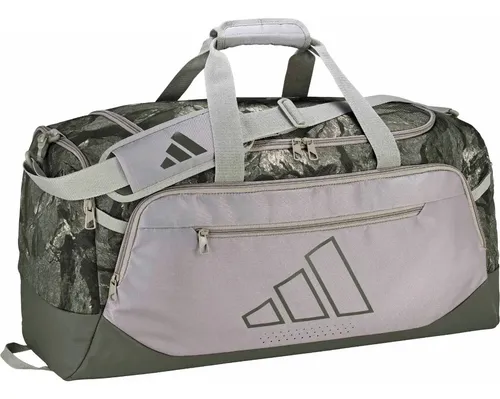 Bolsa De Treino Defender Duffle Estampada adidas Verde Lisa Níquel Cinza
