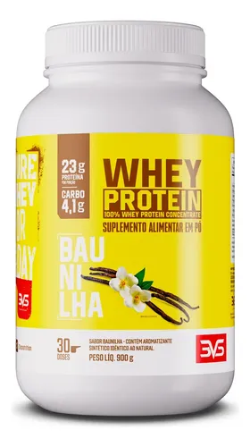 3vs Nutrition Proteínas 100% Whey Protein Concentrate Pó Baunilha