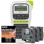 Rotulador eletrônico portátil com 3 fitas PTH110BP, Brother + Pilha Alcalina Duracell Palito AAA - CX 1 UN