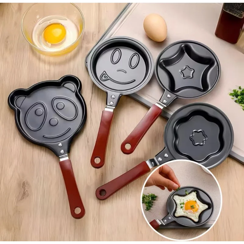 Mini Frigideira Bichinhos Unidade Kit com 3 Panquequeira Omeleteira Animais Sortida Divertida Fritar Ovos Lanche Criança