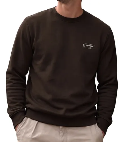 Moletom Masculino Blusa De Frio Gola Careca Casaco Style Box Gg Marrom-escuro Blusa De Frio Masculina Peluciado Casaco Masculino Inverno Casaco De Frio Masculino Blusa Masculina Blusa Moletom Frio