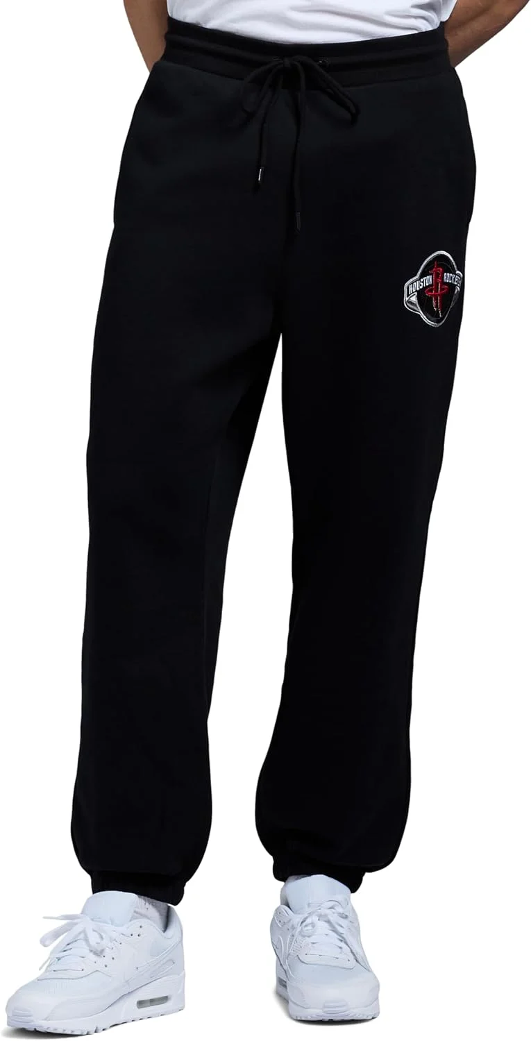 Game 7 Calça de moletom masculina X NBA oficialmente licenciada casual de lã com bolsos