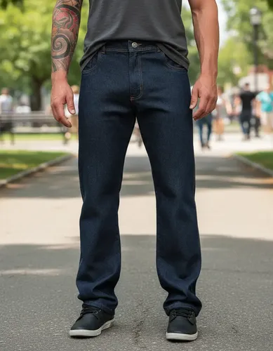 Calça Jeans Masculina Grossa Para Trabalho Boca Larga Balão