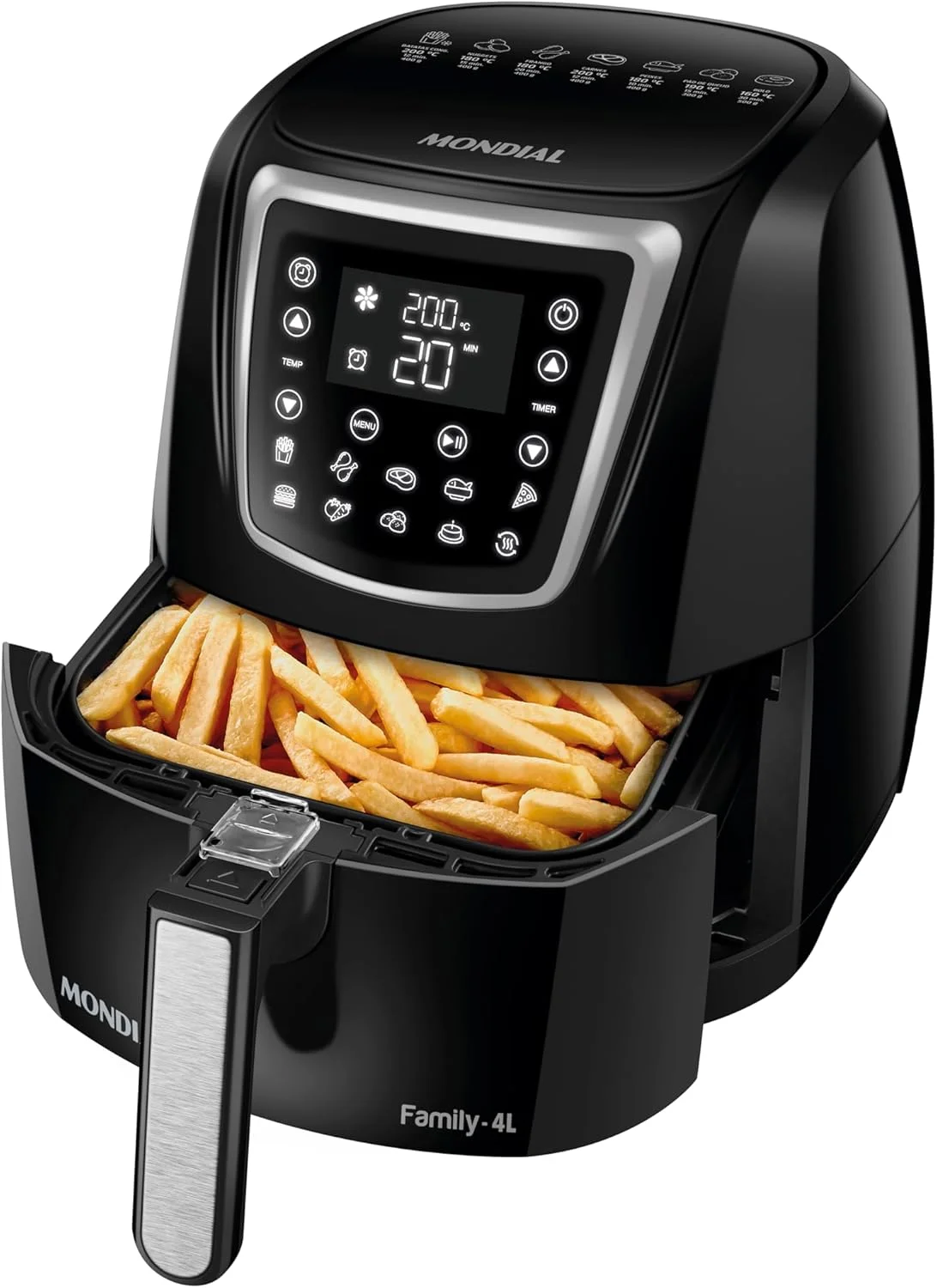 MONDIAL Fritadeira Sem Óleo Air Fryer Digital 4L, Preto, 1500W, 220V - AFN-40-DI