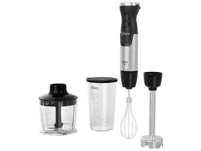 Mixer 3 em 1 Oster 750W Inox e Preto Power OMIX570 Velocidade Ajustável