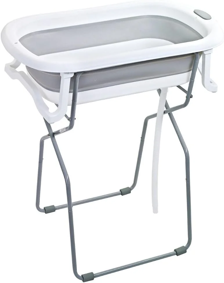 Banheira Para Bebê Com Suporte Dobrável Branco Lift - Maxi Baby – Praticidade e Conforto no Banho