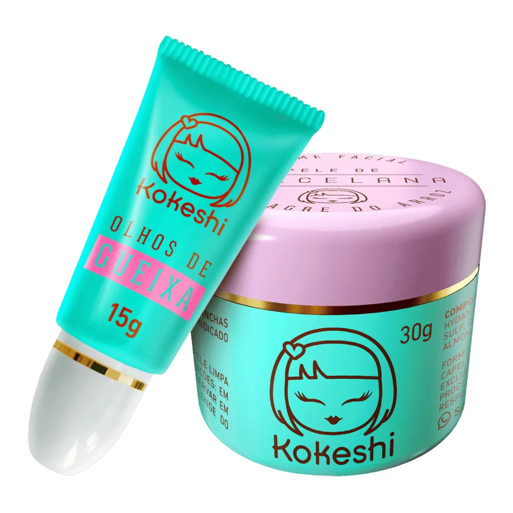 Kokeshi Kit Duplo De Renovação Facial Pele De Porcelana Olhos De Geisha